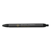 Stylo Noir Balance de procureur classique Justice noire Or no (Devant)