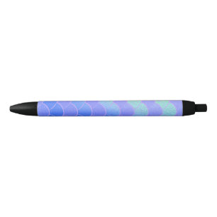 Stylo Noir Balances de sirène bleu/violet chatoyantes