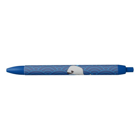 Stylo Noir Baleine en mer (Devant)