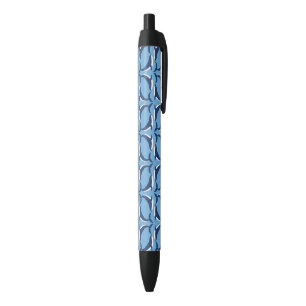 Stylo Noir Baleines Bleues Blanches Yin Yang Animal Marin Océ