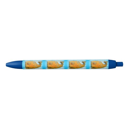 Stylo Noir baleines souriantes (Devant)