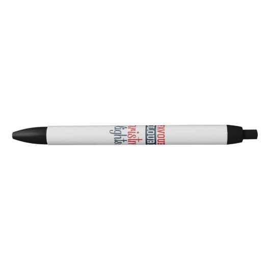 Stylo Noir Balise cadeau (Devant)