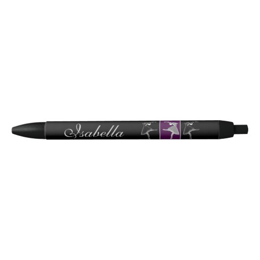 Stylo Noir Ballet de trio de silhouette (Devant)