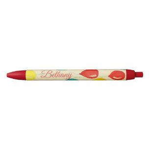 Stylo Noir Balloons de fête aquarelle personnalisés