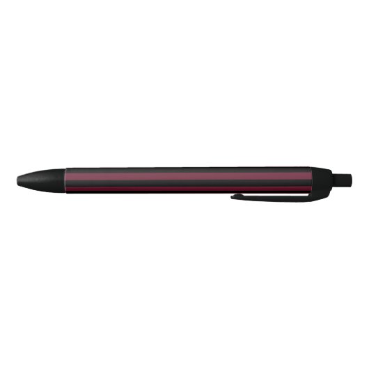 Stylo Noir Bande bordeaux et noire (Bas)