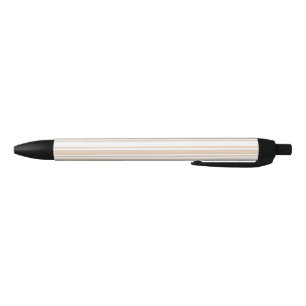Stylo Noir Bande de bonbons beige et blanche