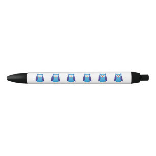 Stylo Noir Bande dessinée bleue de hibou