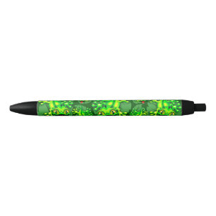 Stylo Noir Bande dessinée de bébé de lézard de Gecko