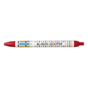 Stylo Noir Bande dessinée de crayons de couleur amusante