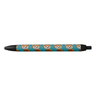 Stylo Noir Bande dessinée drôle mignonne de panda rouge