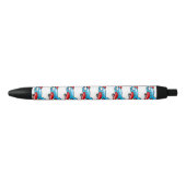 Stylo Noir bande dessinée mignonne d'avion (Devant)