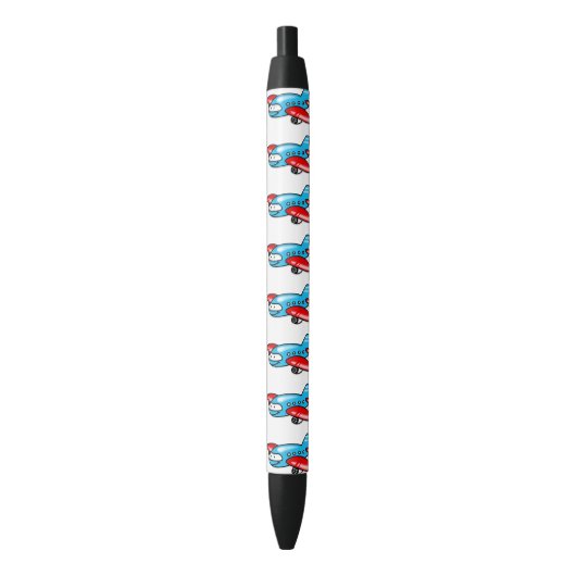Stylo Noir bande dessinée mignonne d'avion (devant Vertical)