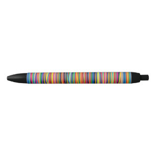 Stylo Noir Bandes abstraites colorées design tissu adulte vis