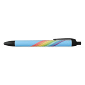 Stylo Noir Bandes arc-en-ciel diagonales (Haut)