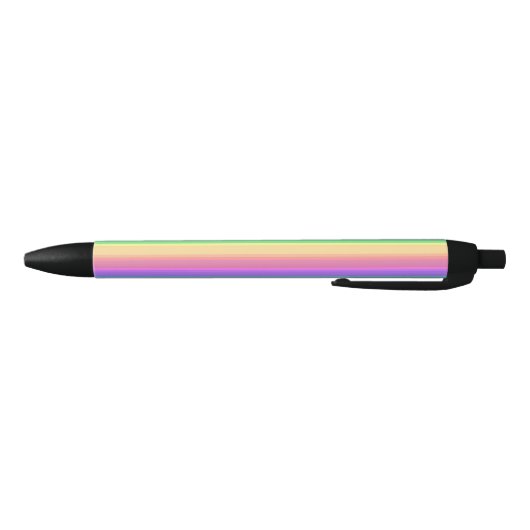Stylo Noir Bandes arc-en-ciel pastel (Bas)