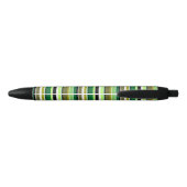 Stylo Noir Bandes blanches vert mignonne (Dos)