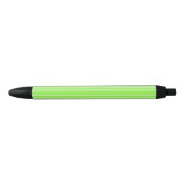 Stylo Noir Bandes de bonbons vert citron (Devant)