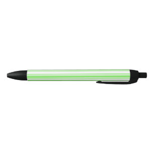 Stylo Noir Bandes de bonbons vert et blanc de chaux