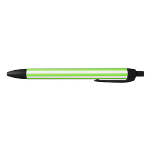 Stylo Noir Bandes de bonbons vert et blanc de chaux