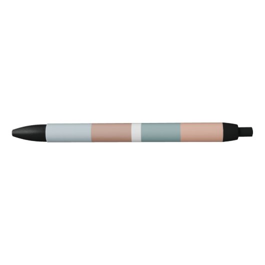 Stylo Noir Bandes de couleurs coupées (Devant)