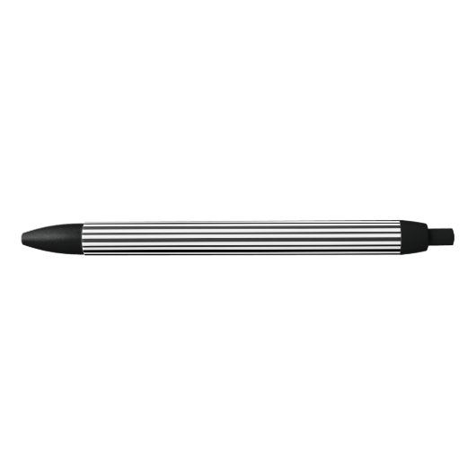 Stylo Noir Bandes noires et blanches épaisses et fines (Devant)
