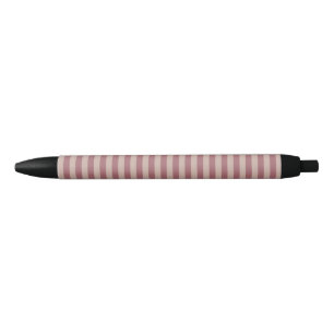 Stylo Noir Bandes roses