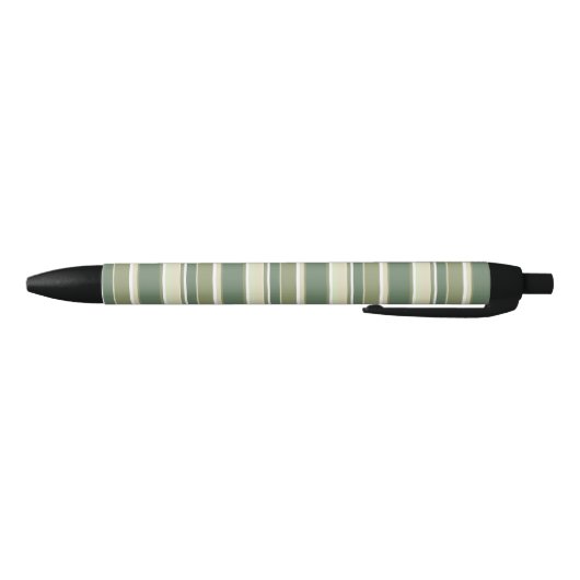 Stylo Noir Bandes vert olive (Bas)