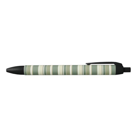 Stylo Noir Bandes vert olive (Haut)