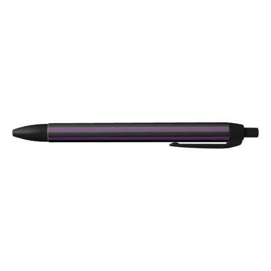 Stylo Noir Bandes violettes foncées et noires (Bas)