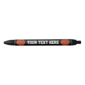 Stylo Noir Basketball Custom Team Name / Text Coach's Pens 🏀 (Devant)