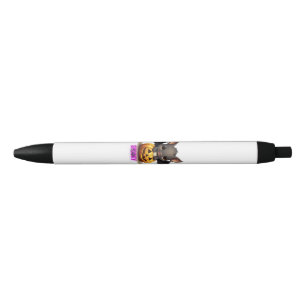 Stylo Noir Bat adorable sur Citrouille mignonne Halloween Déc
