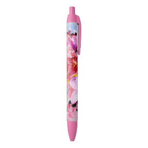 Stylo Noir Beau bouquet des fleurs