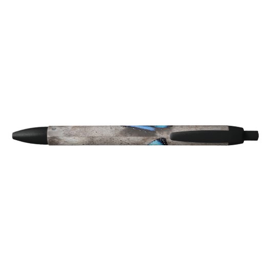 Stylo Noir Beau Papillon bleu (Dos)