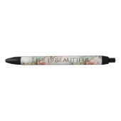 Stylo Noir Beau Romantique Rose rose rose Roses romantiques (Devant)