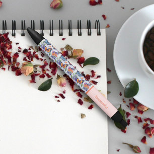 Stylo Noir Beaux Papillons Colorés Féminins pour Étudiants