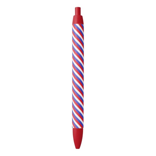 Stylo Noir Beaux traits bleus rouges et blancs (devant Vertical)