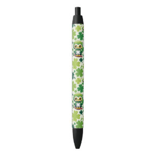 Stylo Noir Bébé Hibou Mignon St Patrick Dessin Animé
