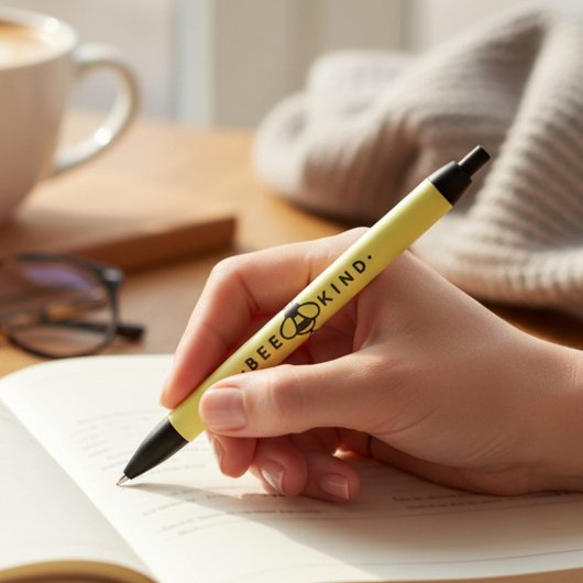 Stylo Noir Bee Kind Jaune et Noir Bumblebee