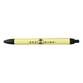 Stylo Noir Bee Kind Jaune et Noir Bumblebee (Devant)