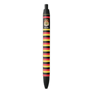 Stylo Noir Belgique Drapeau mignon Patriotique