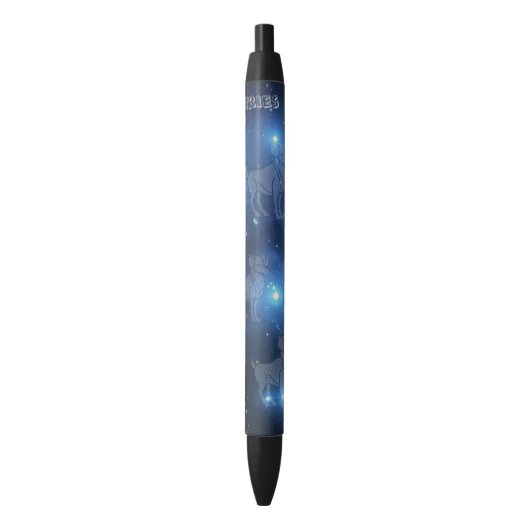 Stylo Noir Bélier transparent (devant Vertical)