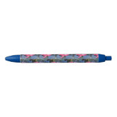 Stylo Noir Belle Ecriture Lily Rouge Rose Rose Rouge (Devant)