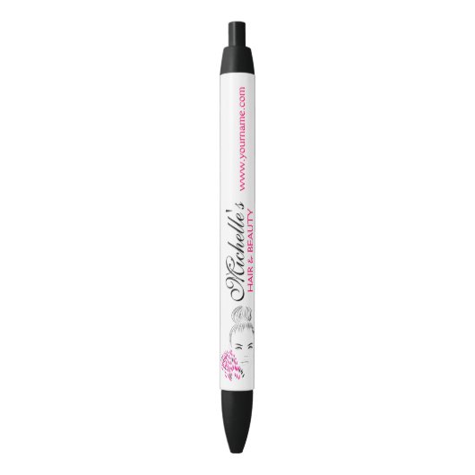 Stylo Noir Belle femme illustration de mode marque (devant Vertical)