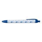 Stylo Noir Belle Fleur Bleue Motif sans couture (Haut)