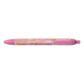 Stylo Noir Belle florale rose (Dos)