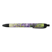 Stylo Noir Belles Fleurs De Wisteria En Aquarelle Noir Dans (Bas)
