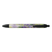 Stylo Noir Belles Fleurs De Wisteria En Aquarelle Noir Dans (Dos)