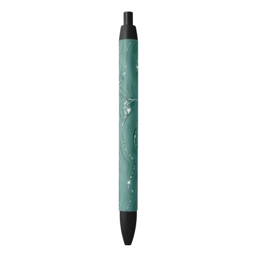 Stylo Noir Bijoux Green Emerald Glitzy (devant Vertical)