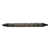 Stylo Noir Black and Gold Giraffe Pattern (Devant)