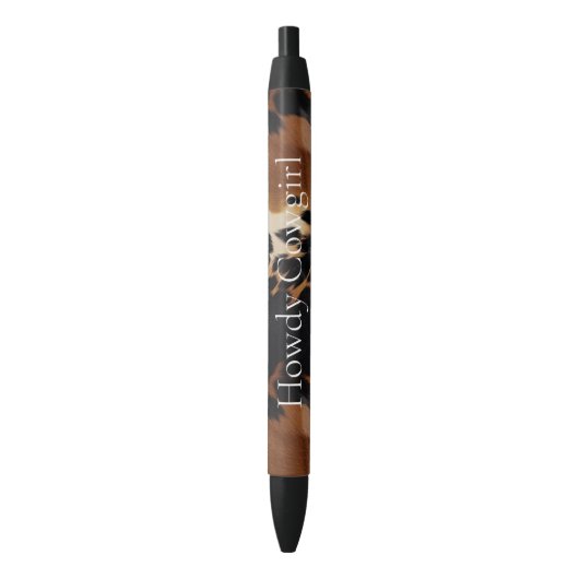 Stylo Noir Black Brown Gold Cowhal Sud-Ouest (devant Vertical)